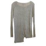 Alexander Wang T Long Sleeve Asymmetrical Sweater Women Size Medium Gray Light Photo 1