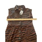 Free People NWT Tiger Print Sleeveless Button Front Dress Brown Size S P Photo 2