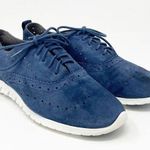 Cole Haan Zerogrand Women's Blue Suede Leather Lace Up Shoes Size 6 1/2 B GUC Photo 0