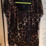 NWT Atelier 29 Leopard Sheer overlay Blouse Size XL Photo 0