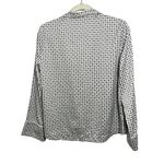 Gap  Body Sz S Pajama Top Sleepwear Loungewear Black Pink Geometric Button Up Photo 4