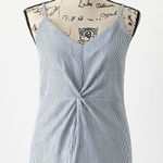 Staccato  Blue White Striped Twist Front Tank Top Sz M Rayon Photo 0