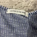Caution to the Wind  blue and white stripped top Photo 2