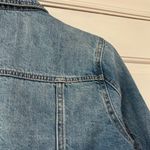 BLANK NYC Jean Jacket Raw Hem Distressed Destroyed Size XS Trucker Denim Coat Photo 12