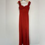Azazie  Eve Rust Red Sweetheart A Line Prom Dress Evening Gown Satin Feminine Photo 3