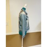 Johnny Was  Desi Floral Embroidered Denim Jean Jacket Boho Size Small Photo 5