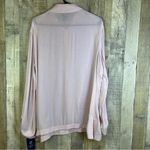Doncaster  Collection Wool Blend Pink Tabbed Long Sleeve Button Front Blouse Photo 1