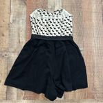 Maeve  Anthropologie Scottie Dog Strapless Romper Black White Size 6 Scotty Photo 5