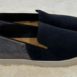 Birdies  Blue & Silver Glitter Slip On Shoes Velvet Slippers‎ Loafers Flats Sz 7 Photo 0