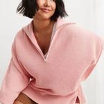 Aerie EUC  Beyond Quarter Zip Pink Sweater size XL Photo 0