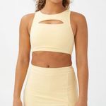 Cotton On Smoothing Cut Out Vestlette Top Yellow, Size S New w/Tag Photo 0