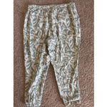 Old Navy  Floral High Rise Straight Taper Linen Blend Pants Womens Large Petite Photo 7