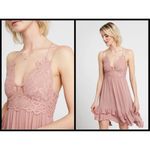 Free People 💕💕 One Adella Slip Dress ~ Rose Pink Medium M NWT Photo 2