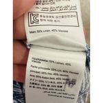 Joules Linen Button Down Thin Strap Tank Top Shells Print Blue White Size 14 NWT Photo 4