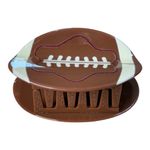 Football Hair Claw Clip Cute‎ Fun Sports Theme Hair Accessory New Brown Photo 3