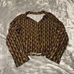 No Boundaries  Black and Tan Button Down Shirt Photo 0