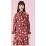 Rebecca Taylor Ikat Paintbrush Ruffle Dress Size 10 New with Tags Photo 3