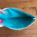 Luxe Deluxe Cream Pouch with Insect Butterfly Design Faux Leather Cosmetic Bag NWT Photo 2