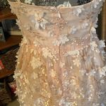 Lulus Feeling Flirty Blush Pink Floral Applique Mini Skater Dress Photo 5