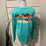 Bucees Surf Teal Long Sleeve Shirt Size Small Blue Photo 3