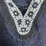 Free People  Navy Blue Market Place Boho Tee Tank Top Photo 7