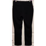 Karl Lagerfeld  Paris Black‎ Dress Pants Gold Side Zippers Button Snap Size 6 Photo 1