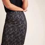 Anthropologie  Maeve Bobbie Faux Wrap Pencil Skirt Black Gray Size Medium M Photo 7