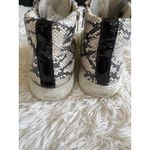 P448 Snakeskin High Top Sneakers Suede Leather Sid Zip Women's 39 Made in Italy Photo 4