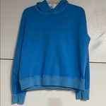 Outdoor Voices WOMENS SHRUNKEN HOODIE SWEATSHIRT BLUE LARGE COTTON Photo 1