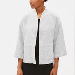 Eileen Fisher  Organic Linen Cotton Ticking Stripe Jacket size medium Photo 0