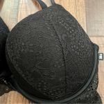 PINK - Victoria's Secret PINK VICTORIA’S SECRET Date Super Push black lace bra, size 34DD Photo 5