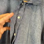 Ann Mashburn Anaya Popover Shirt Indigo Cotolino Chambray Women's Size Small Photo 3