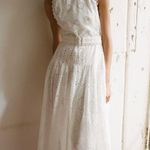 ZARA  maxi sun dress boho crochet belt lace halter flowy summer vacation Photo 11