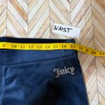 Juicy Couture  Velvet Rhinestone Logo Lounge Pants Women LG‎ Navy Blue Y2K Comfy Photo 3