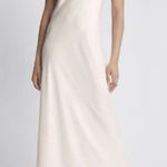 WAYF The Vienna Halter Neck Satin Slip dress Size Medium Color Beige Photo 0