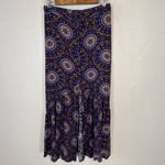 Earthbound  Womens Flare Maxi Skirt Size S Medallion Gypsy Bobo Slit Lightweight Photo 2