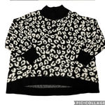 Crown & Ivy  Black and White Leopard Sweater Photo 0