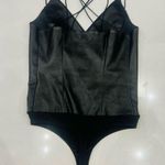 Wolford Estella String Body By Wolford Black Bodysuits from Faux Leather Size 4 Photo 9