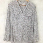Ella Moss  White Floral‎ Utility Blouse-N17 Photo 0