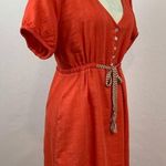 J.Crew  Linen Coral Dress Size 6 Photo 3