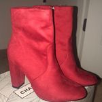 Red Booties Size 8 Photo 0