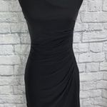 JS Boutique one shoulder rouched dress w/sequin appliqué black sz 6 Photo 0
