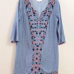 Anthropologie Corey Lynn Calter Ursula Chambray Beaded Embroidered Mini Dress Photo 6