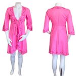 Lilly Pulitzer  Pink Cover Up Robe Embroidered Open Tie Front 100%?Cotton Size XS Photo 9