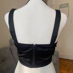 Pretty Little Thing  Black Lace Satin Mix Thick Strap Corset Size 0 Photo 2