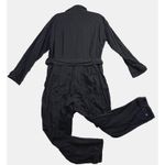 Good American  Jumpsuit Womens 4 Black Utility Belted Zip Front Coverall Photo 1