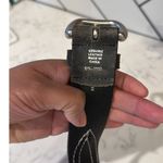 Vintage suede silver studded white stitching belt size S western punk goth Y2K Black Photo 1