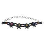 Vintage Multicolored Concho Mixed Metal Women’s Statement Belt Brown Photo 12