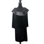 Jessica Howard Plus Size Women 20W Black Velvet Dress Party Formal Satin Ruched Photo 1