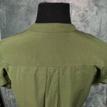 Gap NWT Olive Green Utility Shirt Dress Button Front Short Sleeve Women's XS Photo 3